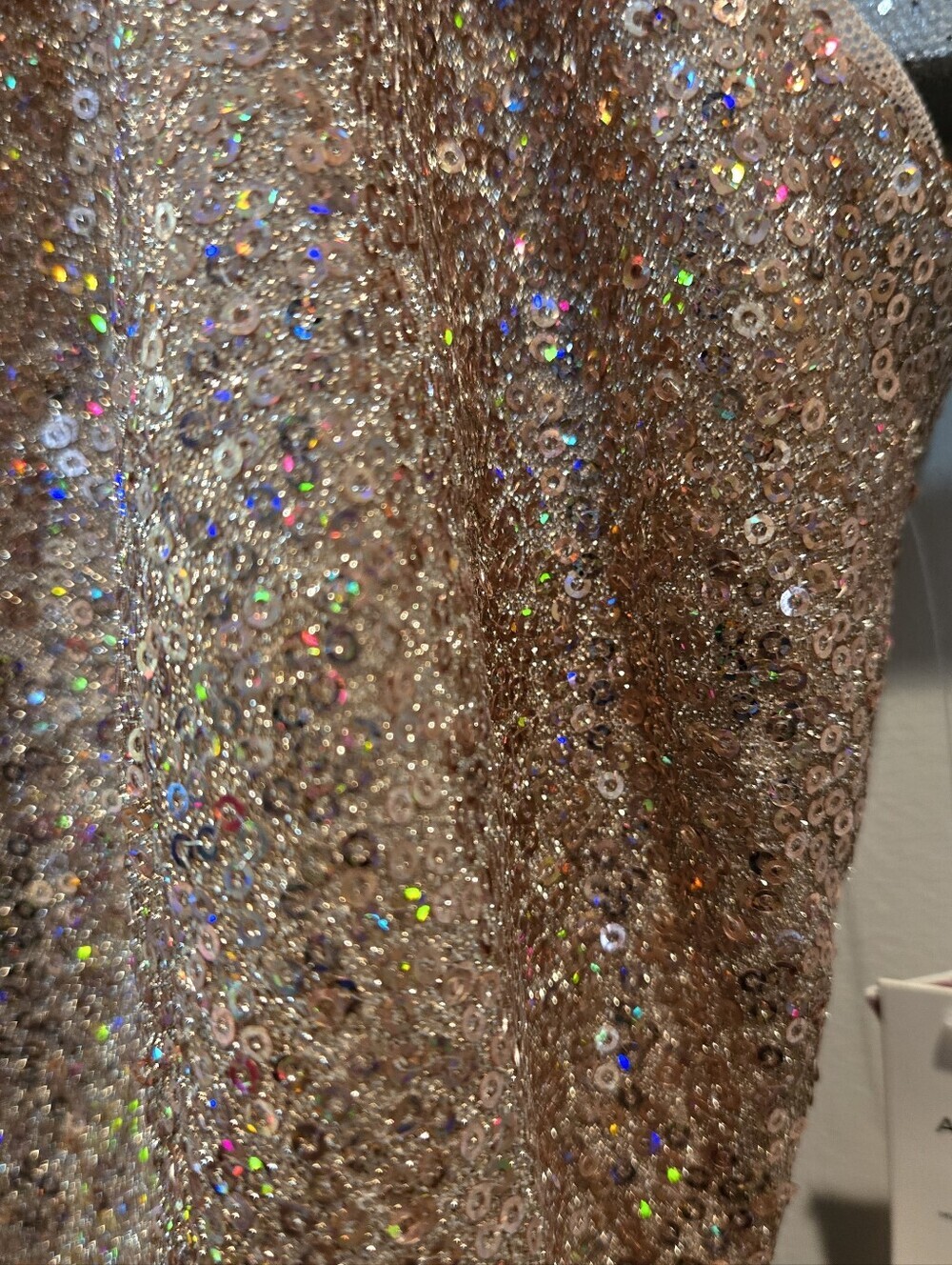 Aqua Sequin One-Shoulder Copper Midi Bodycon Cocktail/Party/Wedding Dress NEW!! - Picture 3 of 7